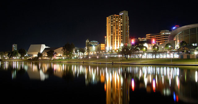 View of Adelaide at night
